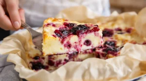 Entre le flan et le clafoutis, ce gâteau sans beurre ni sucre raffiné révèle une texture inattendue