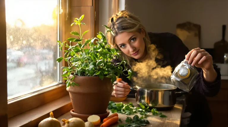 J’ai remplacé les cubes de bouillon par cette plante en pot à semer maintenant en cuisine