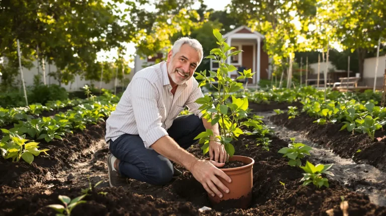 Je suis ravi d’avoir un jardin, surtout pour mes arbres fruitiers qui vivaient avant sur mon balcon