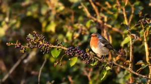 Les rouges-gorges resteront dans votre jardin si vous plantez cet arbuste à baies, à une condition