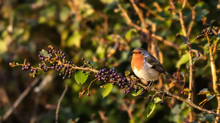 Les rouges-gorges resteront dans votre jardin si vous plantez cet arbuste à baies, à une condition