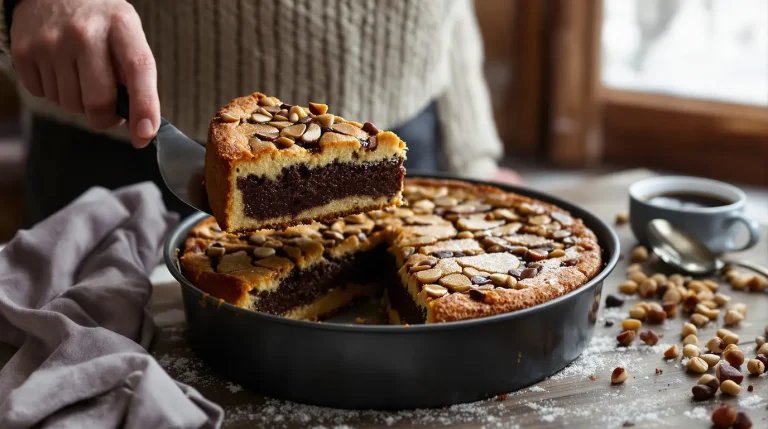 C&rsquo;est la nouvelle recette qui fait fureur cet hiver : le gâteau noisettes-chocolat à la croûte ultra craquante (et vraiment facile)