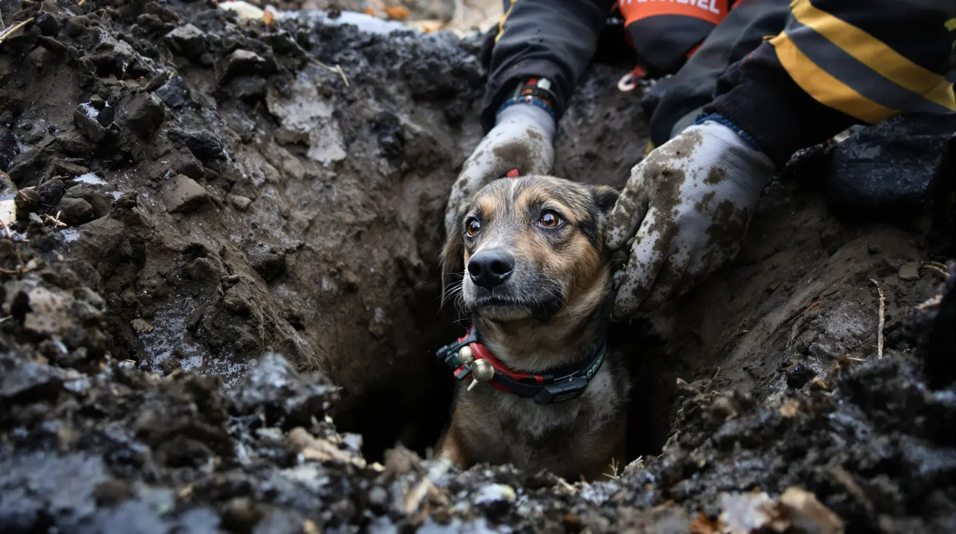 Coincée dans un terrier de blaireau pendant une battue, une chienne de chasse est sauvée in extremis Coincée dans un terrier de blaireau pendant une battue, une chienne de chasse est sauvée in extremis