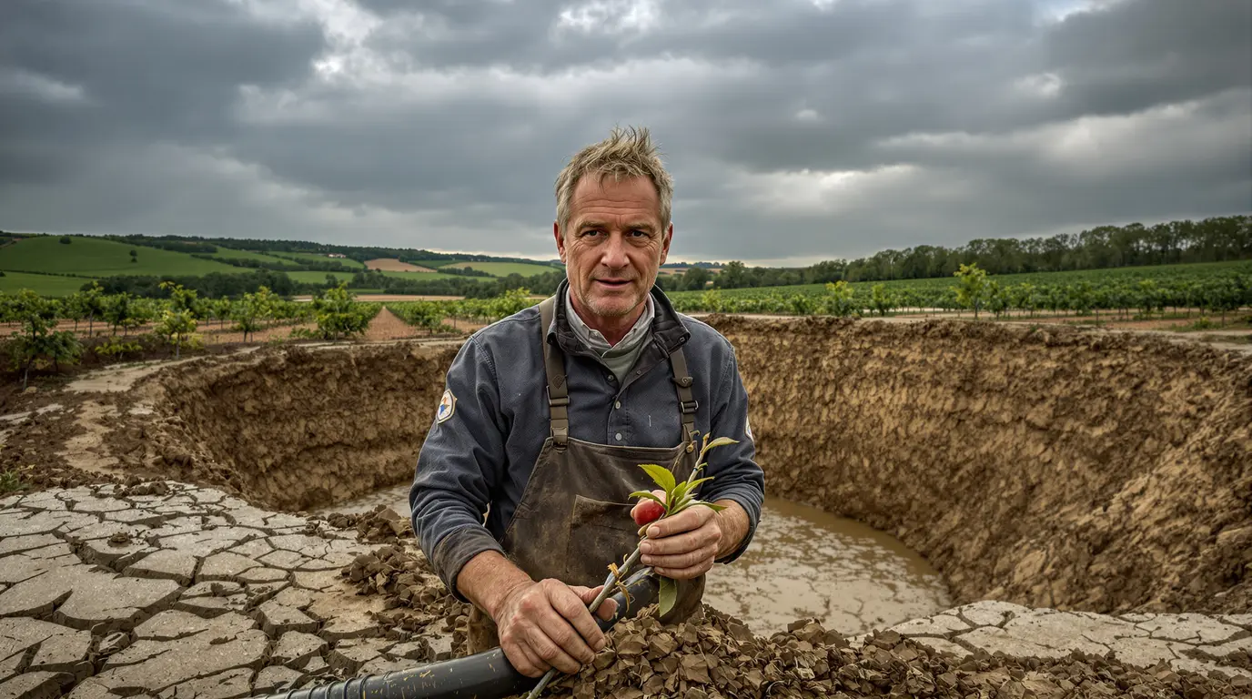 Dans le Calvados, ce producteur de pommes construit une retenue d’eau pour sauver son verger Dans le Calvados, ce producteur de pommes construit une retenue d’eau pour sauver son verger