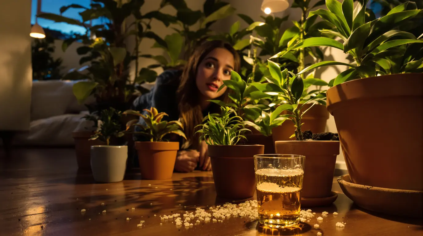 J’ai posé un simple verre près de mes plantes le soir : le lendemain, plus un seul moucheron chez moi J’ai posé un simple verre près de mes plantes le soir : le lendemain, plus un seul moucheron chez moi
