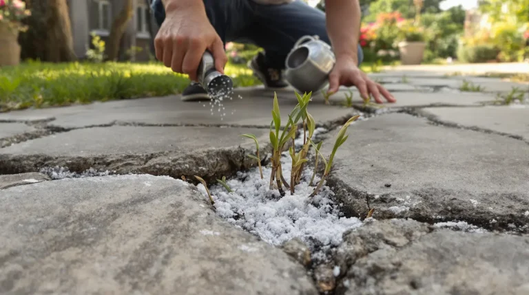 Accueil J’ai versé du sel entre mes pavés il y a 3 ans : aujourd’hui, plus rien ne pousse, même ce que je plante