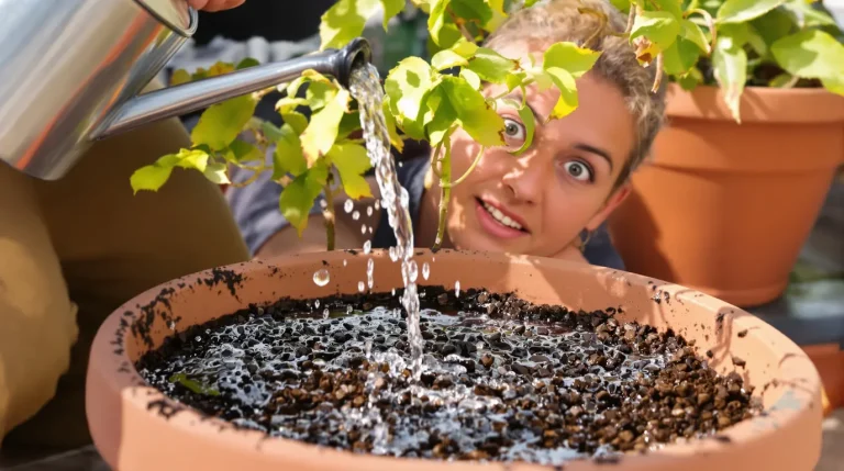 Accueil J’étalais du marc de café pour nourrir mes plantes : en grattant la surface un mois plus tard, j’ai compris pourquoi elles mouraient de soif