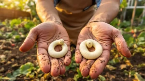 Peu de jardiniers distinguent ces deux larves blanches : pourtant, leurs effets au jardin sont opposés