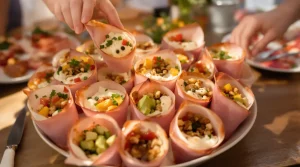 Roulez une tranche de jambon, ajoutez cette garniture et vos invités se ruent sur le plateau apéro