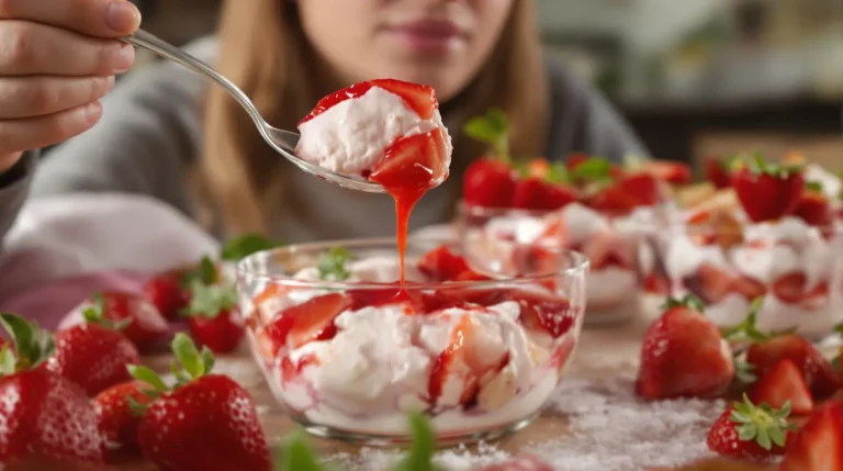 Tiramisu aux fraises : depuis que j’ai découvert cette recette légère sans mascarpone, je fais celle-ci