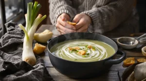 2 ingrédients suffisent : je fais ce velouté de poireaux parfait en hiver pour 4 personnes