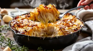 Ce gratin ultra simple pommes, oignons, bouillon est encore plus gourmand qu’un dauphinois