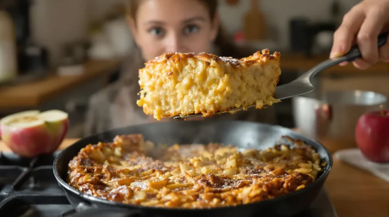 Ce gâteau aux pommes sans four me sauve : prêt en 10 min à la poêle