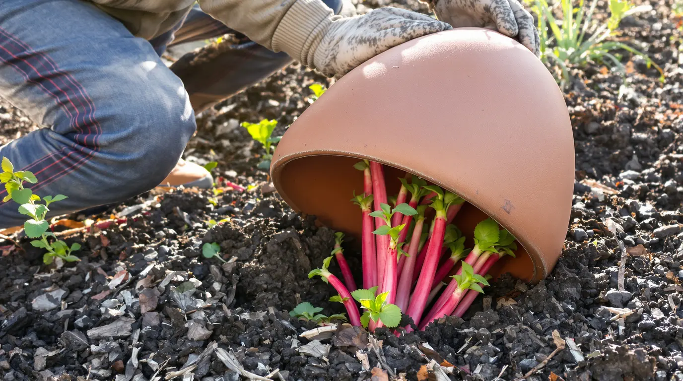 Le forçage de la rhubarbe : une méthode facile pour des tiges précoces et gourmandes Le forçage de la rhubarbe : une méthode facile pour des tiges précoces et gourmandes