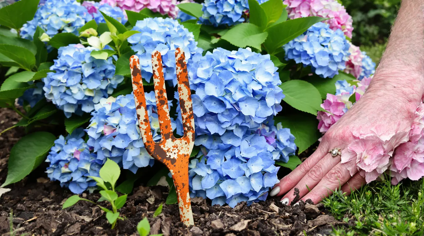 Les anciens plantaient une fourchette rouillée au pied des hortensias : les jardiniers redécouvrent pourquoi Les anciens plantaient une fourchette rouillée au pied des hortensias : les jardiniers redécouvrent pourquoi