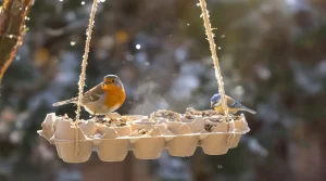 Ne jetez plus vos vieilles boîtes d’œufs, je les transforme au jardin pour attirer les oiseaux tout l’hiver