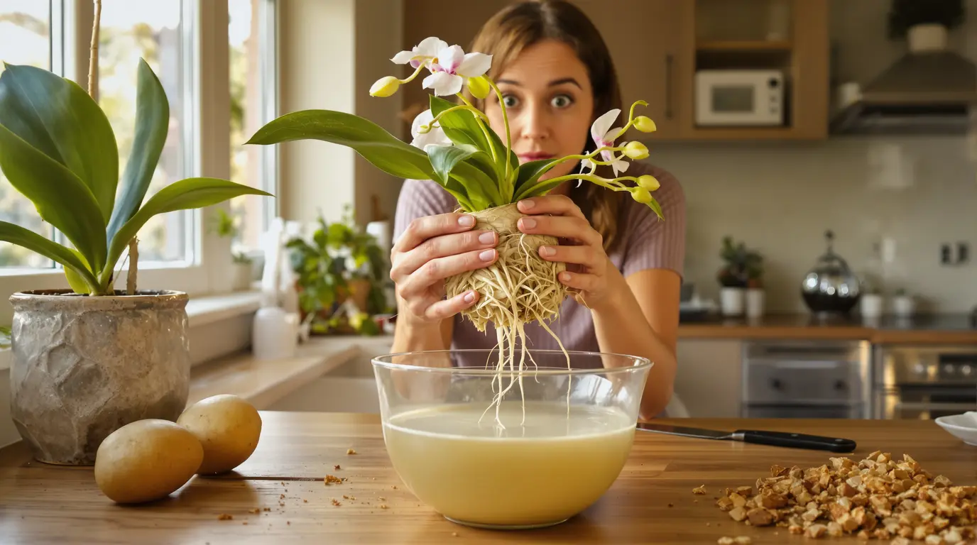 Orchidée : je la fais refleurir très vite grâce à une simple pomme de terre Orchidée : je la fais refleurir très vite grâce à une simple pomme de terre