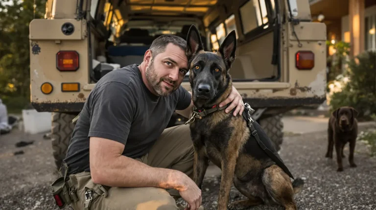 Accueil Pour rester avec le Malinois qui l’accompagnait en mission, ce maître-chien choisit de l’adopter