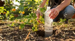 Pourquoi les jardiniers enterrent des bouteilles au pied des tomates et agrumes avant la chaleur