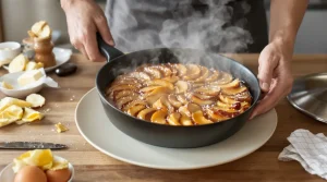 « Une poêle, et c’est tout » : mon gâteau aux pommes préféré sans allumer le four