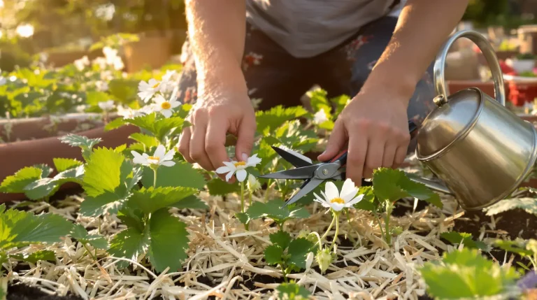 Vos fraisiers sont en fleurs : les gestes à faire maintenant pour une récolte abondante d’ici peu