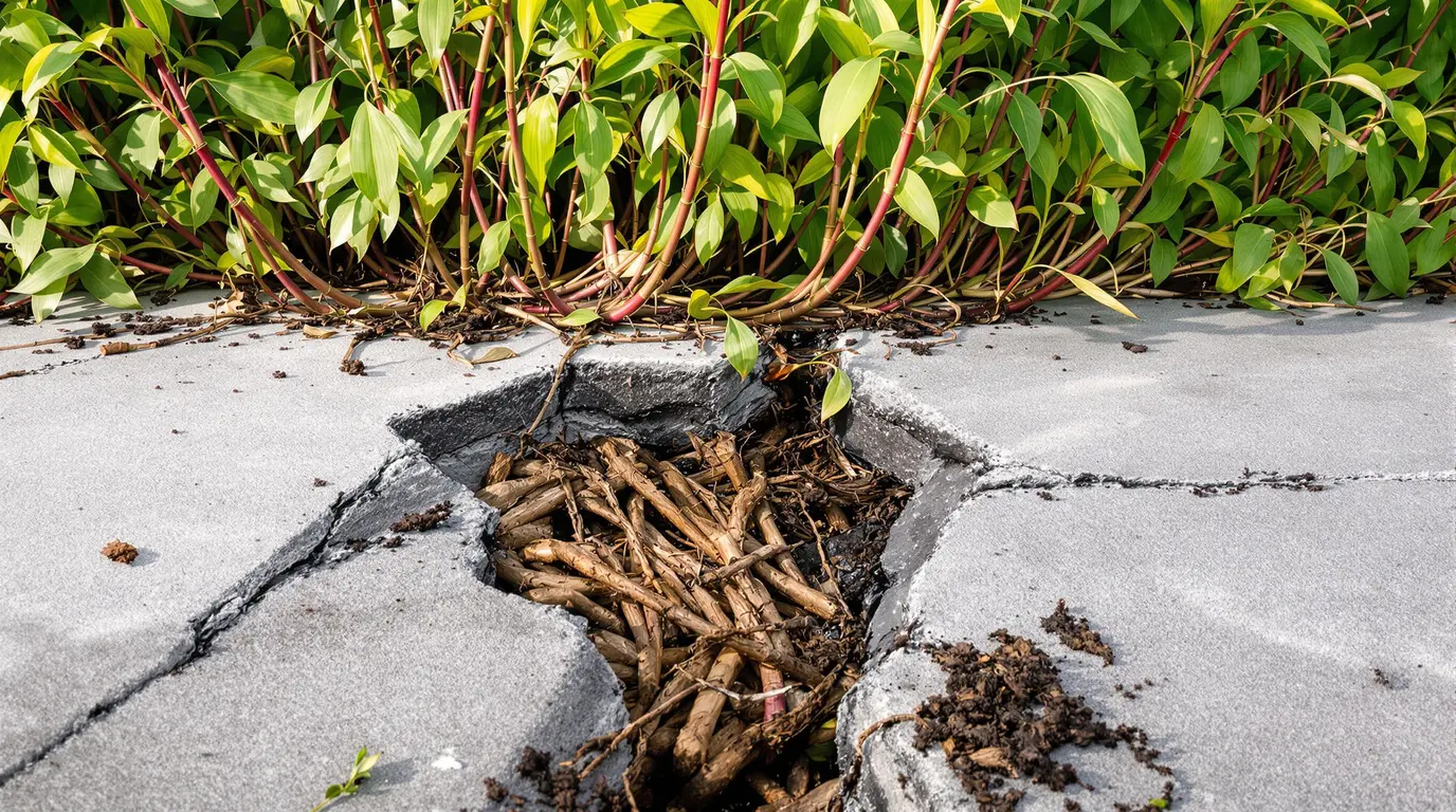 Cette plante importée pour nos jardins fissure le béton : ses racines plongent à 2 mètres Cette plante importée pour nos jardins fissure le béton : ses racines plongent à 2 mètres