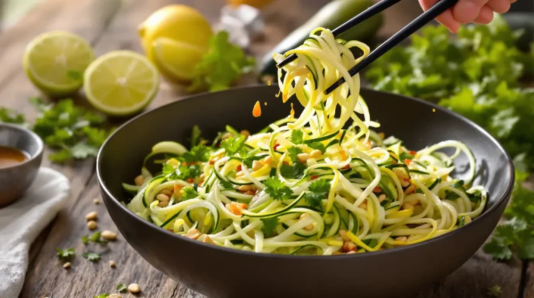 Salade de courgettes crues : depuis que j’ai découvert cette vinaigrette thaïe, je la fais ainsi