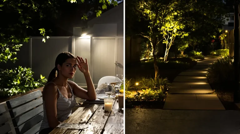 Tout le monde installe des spots puissants au jardin le soir : c'est ce qui le rend peu accueillant Tout le monde installe des spots puissants au jardin le soir : c'est ce qui le rend peu accueillant