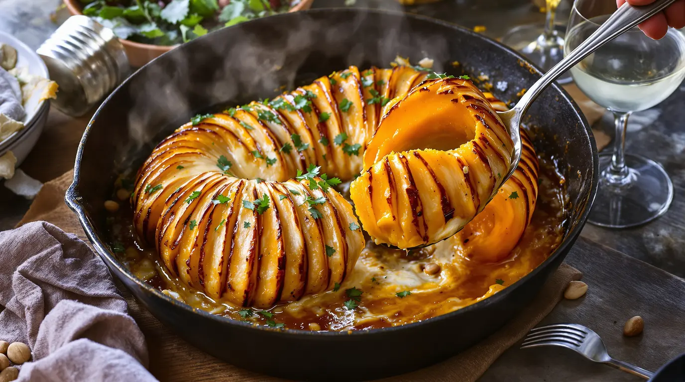 Attention : cette courge butternut tranchée comme un rôti et gratinée au four va illuminer votre automne Attention : cette courge butternut tranchée comme un rôti et gratinée au four va illuminer votre automne