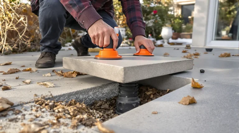 « Ce n’est pas pour les nettoyer » : le geste de mon voisin sur ses dalles de terrasse avant l’hiver