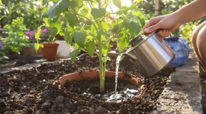 Cette eau de cuisine à verser au sol avant les fortes chaleurs protège mieux vos plantes qu’un arrosage classique