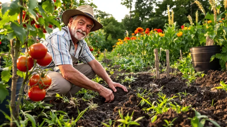 Accueil En Caroline du Nord, ce jardinier de 72 ans garde son potager d’été productif : ce qu’il plante après les tomates