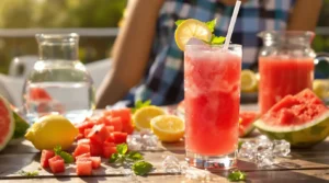 Encore plus frais qu’une limonade : cette boisson glacée à la pastèque et au citron se mixe au blender