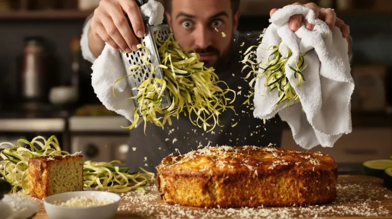 Je râpais mes courgettes du mauvais côté : j’ai compris pourquoi mon cake restait mouillé au centre Je râpais mes courgettes du mauvais côté : j’ai compris pourquoi mon cake restait mouillé au centre