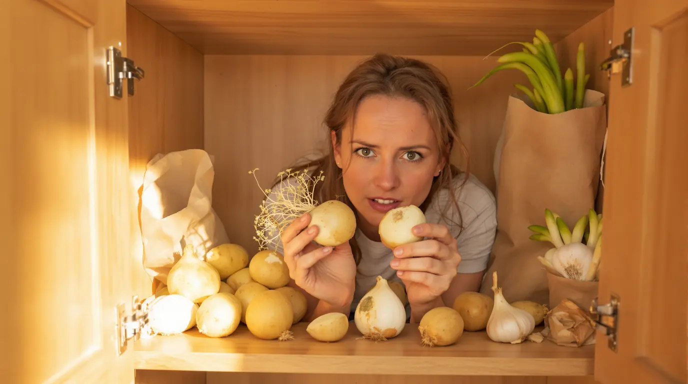 Pommes de terre, oignons et ail qui germent : à jeter ou à manger ? Pommes de terre, oignons et ail qui germent : à jeter ou à manger ?