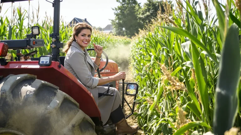 La reine Máxima récolte du chanvre à bord d’un tracteur, et personne n’en parle