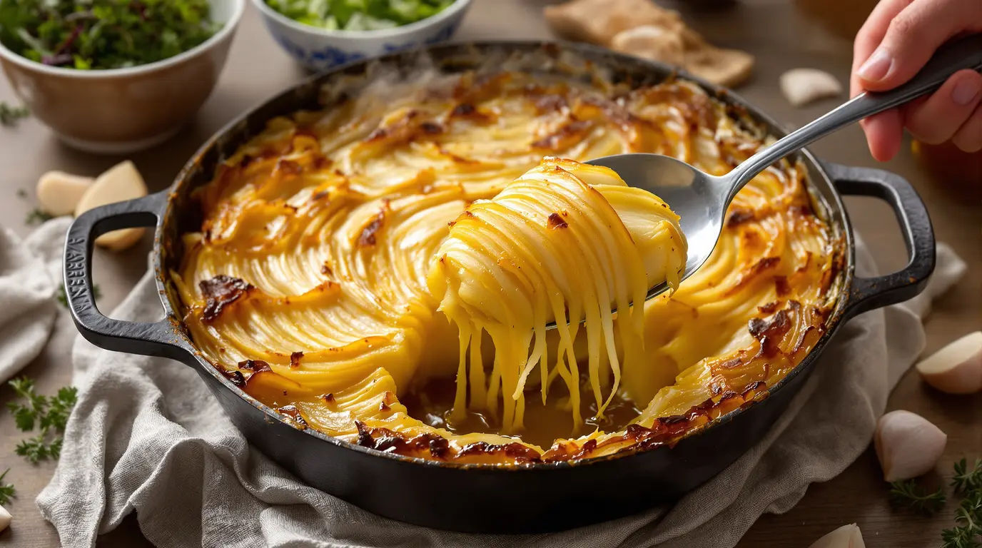 Le gratin le plus simple du monde : pommes, oignons, bouillon et une texture plus gourmande qu’un dauphinois Le gratin le plus simple du monde : pommes, oignons, bouillon et une texture plus gourmande qu’un dauphinois