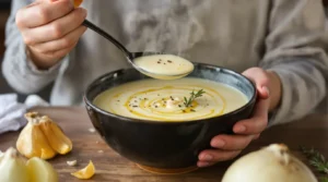 « Une de mes soupes préférées » : mon velouté blanc fondant, plein de goût et bon pour la santé
